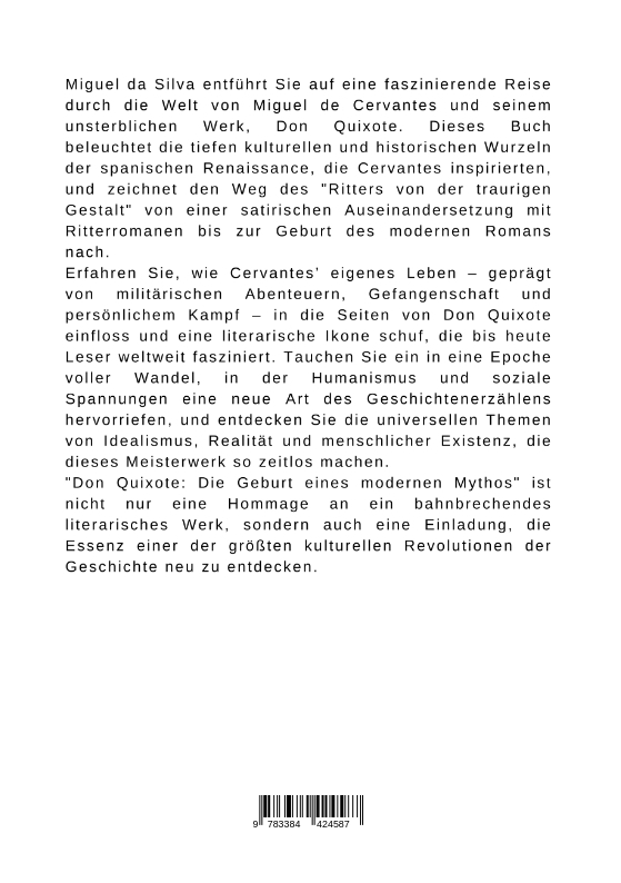 Rückseitencover Don Quixote: Die Geburt eines modernen Mythos