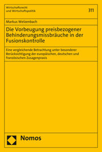 Vorderes Coverbild Die Vorbeugung preisbezogener Behinderungsmissbräuche in der Fusionskontrolle